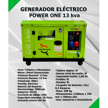 Generador eléctrico 13 KVA
